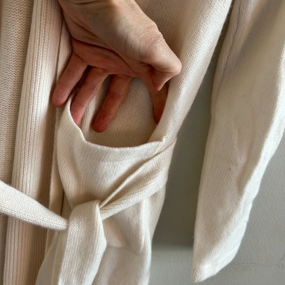 Frost White -  100% cashmere lounge robe NWT - Picture 7 of 10
